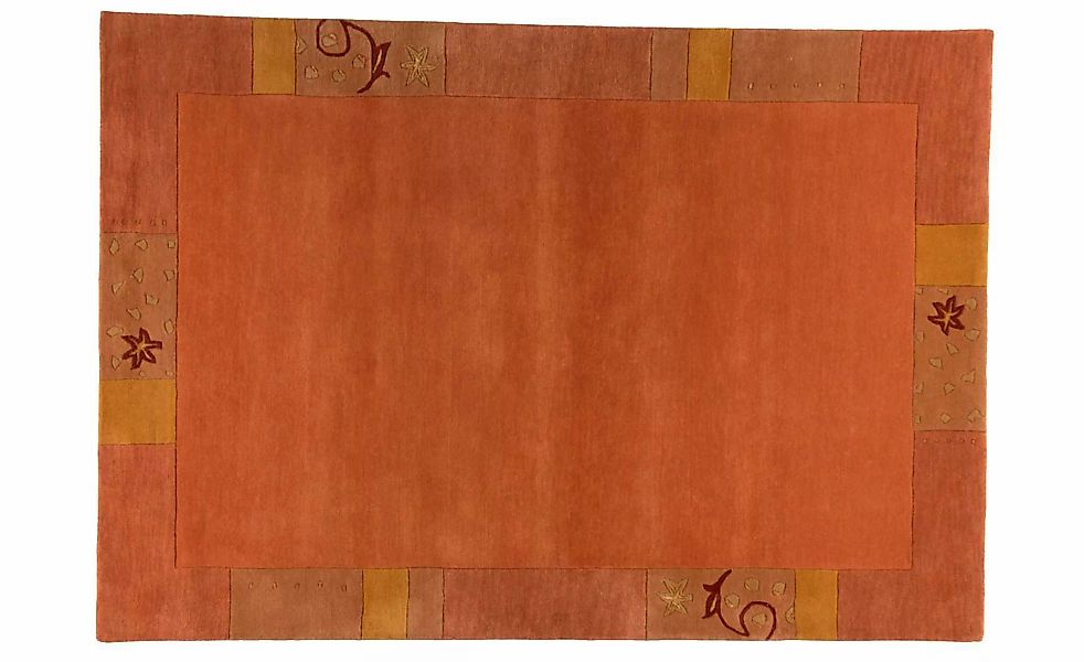 THEKO Wollteppich  Royal Ganges ¦ rot ¦ Viskose ¦ Maße (cm): B: 120 H: 1,3 günstig online kaufen