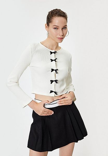 Koton Cardigan Rundhalsausschnitt Mit Schleife günstig online kaufen