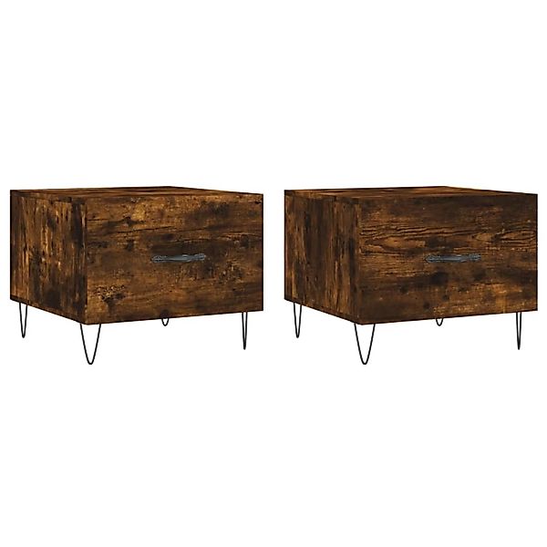vidaXL Couchtische 2 Stk Räuchereiche 50x50x40 cm Holzwerkstoff 829391 günstig online kaufen