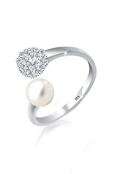 Elli Fingerring Elli Ring Statement Perle Kristalle 925 Silber günstig online kaufen