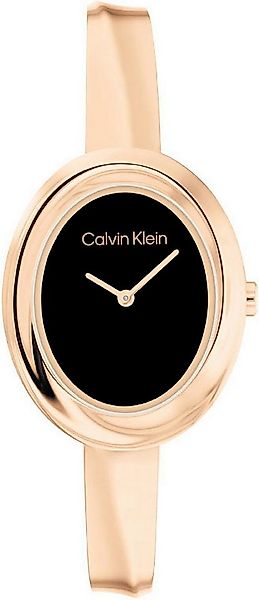 Calvin Klein Quarzuhr Twisted Bezel 25100057, Armbanduhr, Damenuhr, Edelsta günstig online kaufen