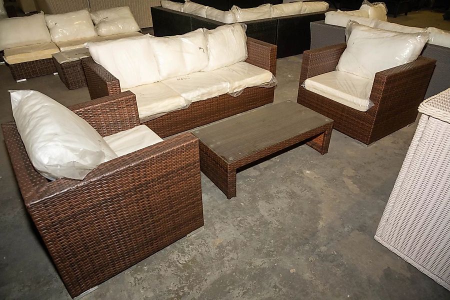 #HBM 3085: Lounge-Set Malolo + Tisch klein-braun-meliert günstig online kaufen