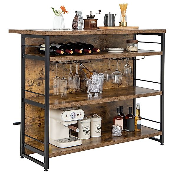 COSTWAY Bartisch, Küchenregal mit Weinregal & günstig online kaufen