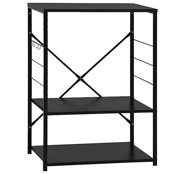 vidaXL Schubkasteneinsatz Mikrowellenregal Schwarz 60×39,6×79,5 cm Holzwerk günstig online kaufen