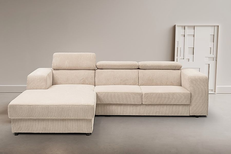 WERK2 Ecksofa "Cherry, modernes Sofa mit Komfortfunktionen, Breite 270cm, L günstig online kaufen