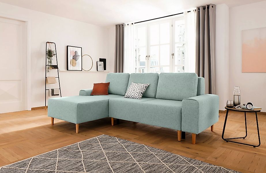 INOSIGN Ecksofa "Samu L-Form", wahlweise mit Bettfunktion und Bettkasten günstig online kaufen