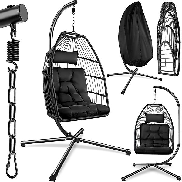 tectake Hängesessel Schaukelstuhl Ariane mit Gestell günstig online kaufen