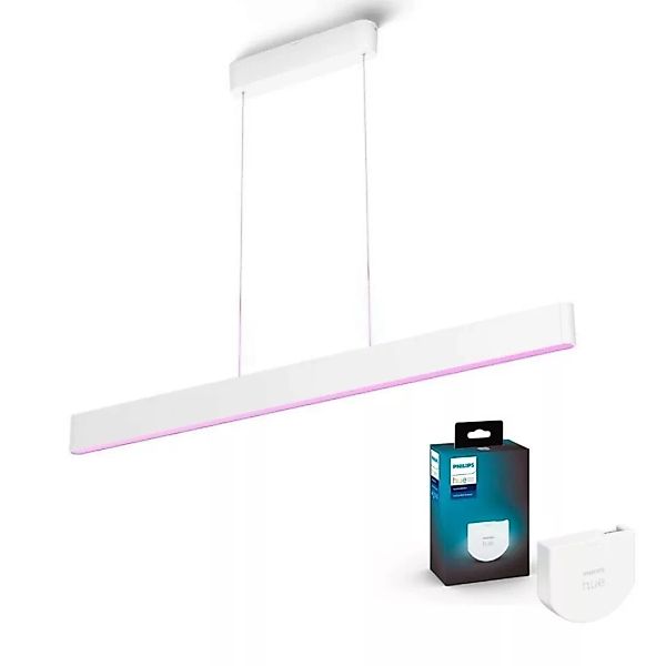 Philips Hue Bluetooth Pendelleuchte Ensis White & Color Ambiance in Weiß 2x günstig online kaufen