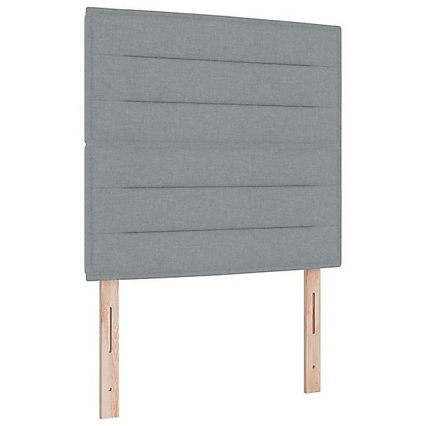 vidaXL Bett Boxspringbett mit Matratze Hellgrau Stoff (1-tlg) günstig online kaufen