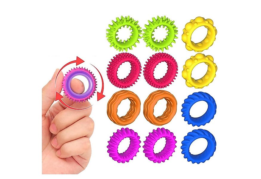 FOUORTUNATE-BEE Motorikschleife 12 Stück Fidget Ring Toys für Kinder Erwach günstig online kaufen
