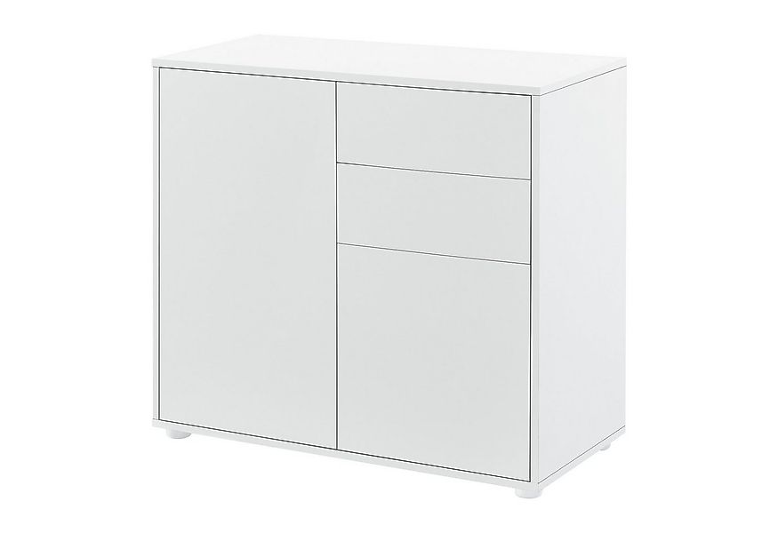 en.casa Sideboard, »Paarl« 74x79x36 cm Weiß, matt günstig online kaufen