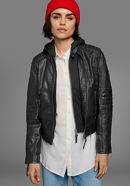 ALPENBLITZ Lederjacke "Lissabon", mit Kapuze, für Sommer und Übergangszeit, günstig online kaufen