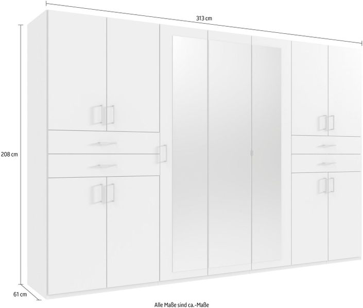 Wimex Kleiderschrank Taiga (mit Türen, Schubladen, günstig online kaufen