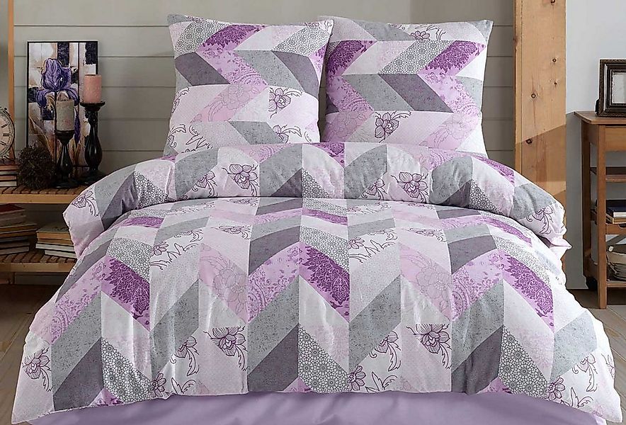 Buymax Bettwäsche Eldora, Renforcé: 100% Baumwolle, 2 teilig, 155x220 cm Ki günstig online kaufen