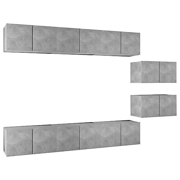 vidaXL TV-Schränke 8 Stk Betongrau Holzwerkstoff 3079147 günstig online kaufen