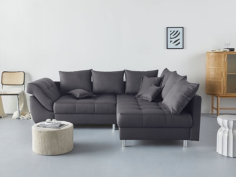 COLLECTION AB Ecksofa Joseli, mit Zier- und Rückenkissen, komfortable Schan günstig online kaufen