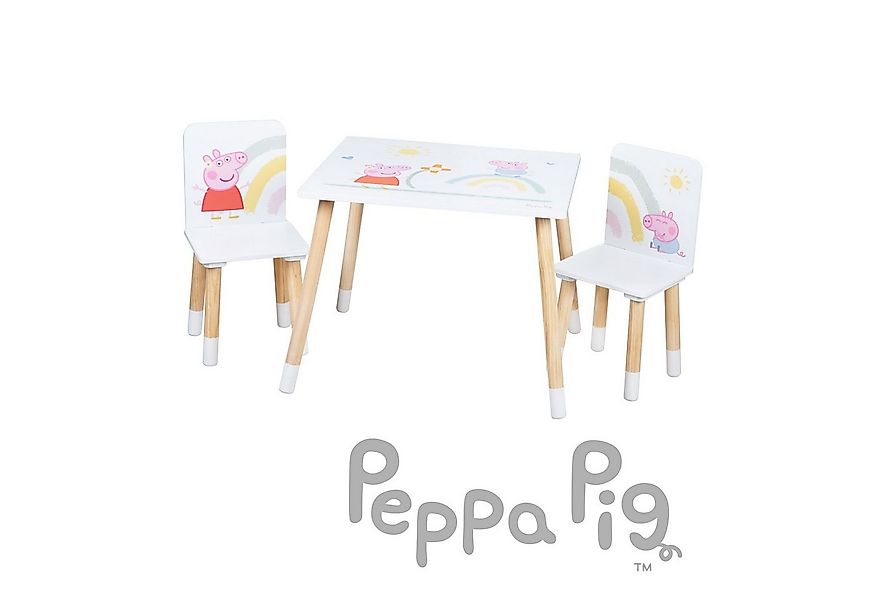roba® Kindersitzgruppe Peppa Pig - 2 Kinderstühle & 1 Tisch, Sitzgarnitur / günstig online kaufen