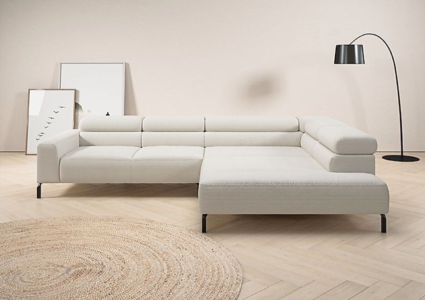 Places of Style Ecksofa »Antonelli, L-Form, inkl. Kopfteilverstellung, Brei günstig online kaufen