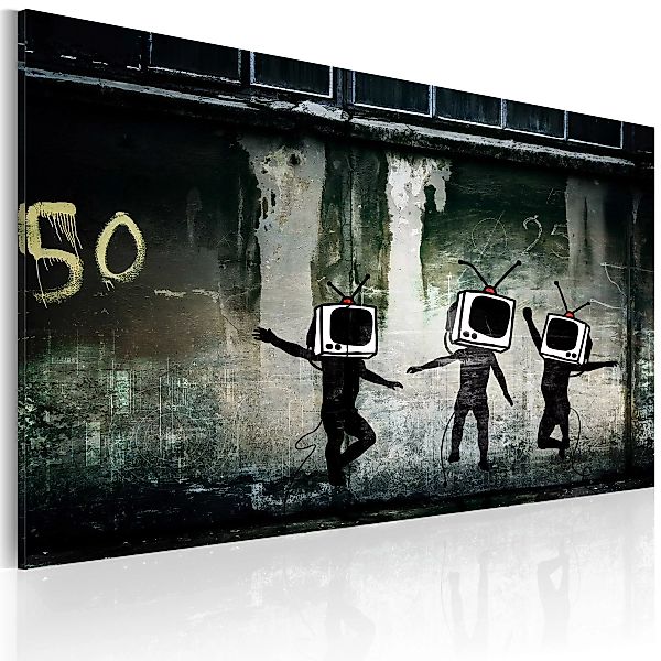 Wandbild - Tanz Der Fernsehköpfe (banksy) günstig online kaufen
