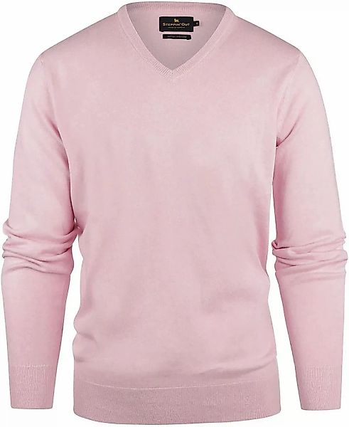 Steppin' Out Pullover Cotton Cashmere V-Ausschnitt Rosa - Größe 3XL günstig online kaufen