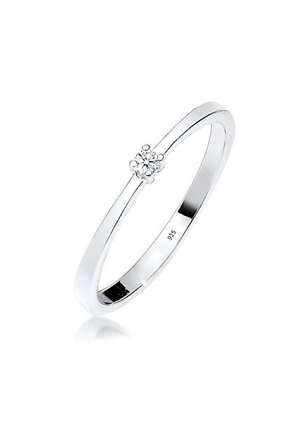 Elli DIAMONDS Verlobungsring Solitär Diamant Weiß günstig online kaufen