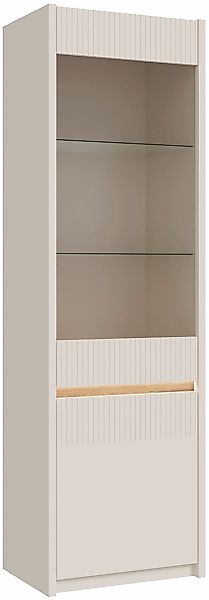 FORTE Vitrine "Oak Squere" Vitrine, Beleuchtung, Glastüre, grifflos günstig online kaufen