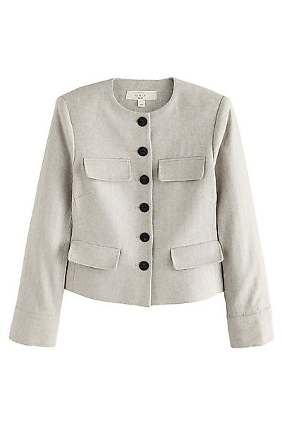 Next Kurzjacke Trophy-Jacke aus Baumwoll-Leinen-Mischung (1-St) günstig online kaufen