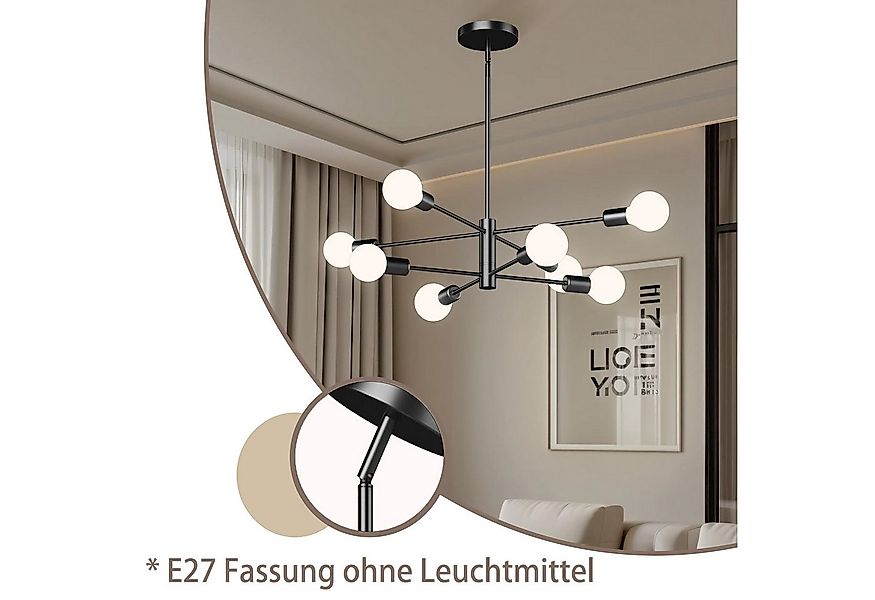 MUPOO LED Kronleuchter Pendelleuchte Modern 4/6/8 Flammig Deckenlampe Wohnz günstig online kaufen