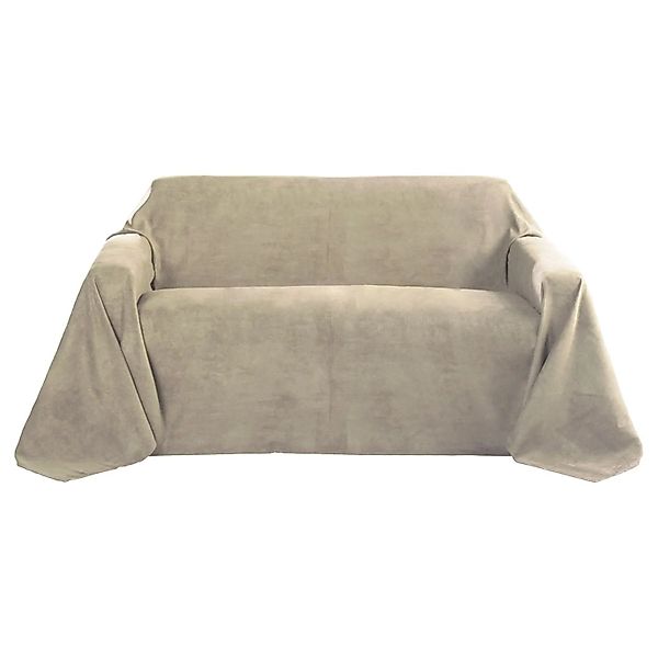 Beautissu Romantica Tagesdecke Wildleder Optik 210x280cm Natur günstig online kaufen