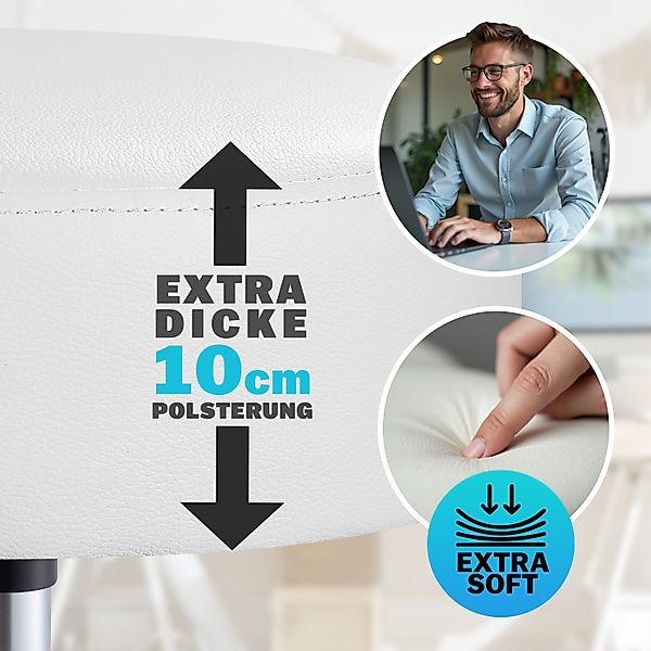 Casaria Drehhocker, 2er Set Höhenverstellbar 10cm günstig online kaufen