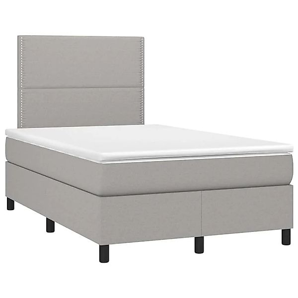 vidaXL Boxspringbett mit Matratze Hellgrau 120x200 cm Stoff 3141681 günstig online kaufen