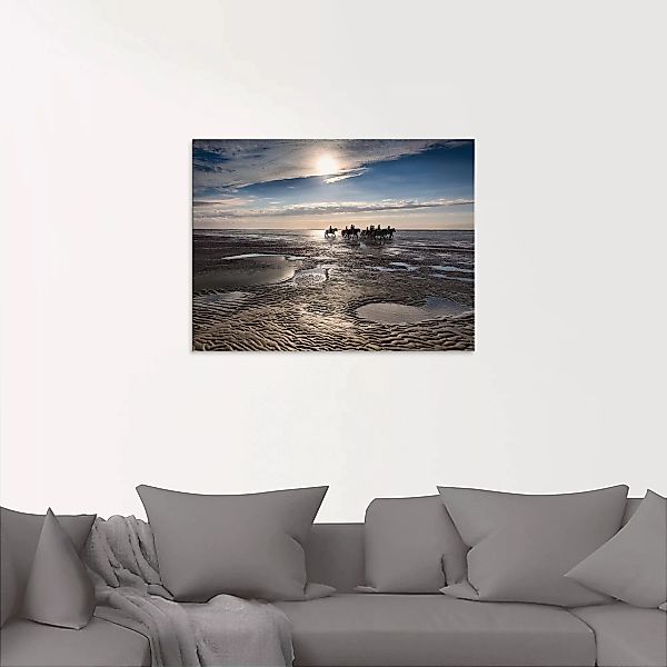 Artland Glasbild »Freiheit am Meer«, Strand, (1 St.) günstig online kaufen