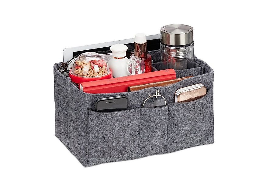 relaxdays Handtasche Taschenorganizer Handtasche Filz, M günstig online kaufen