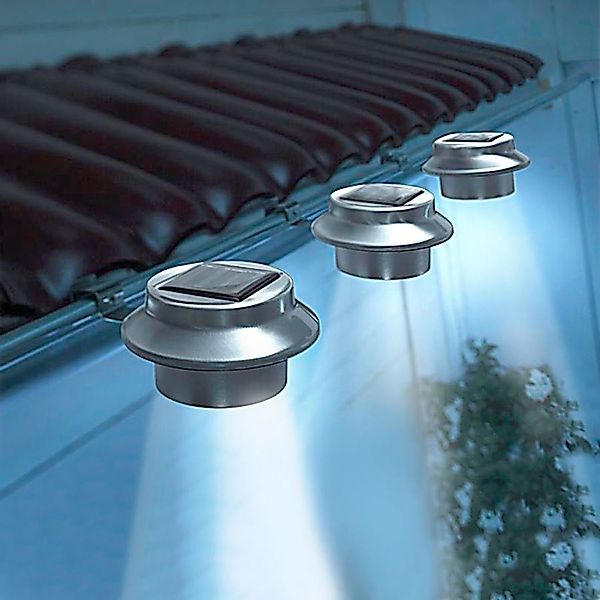 BURI Gartenleuchte LED Dachrinnenleuchten 3er-Set aus günstig online kaufen