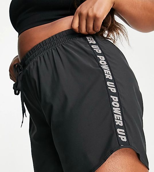 Urban Threads Plus – Sport-Shorts in Schwarz günstig online kaufen