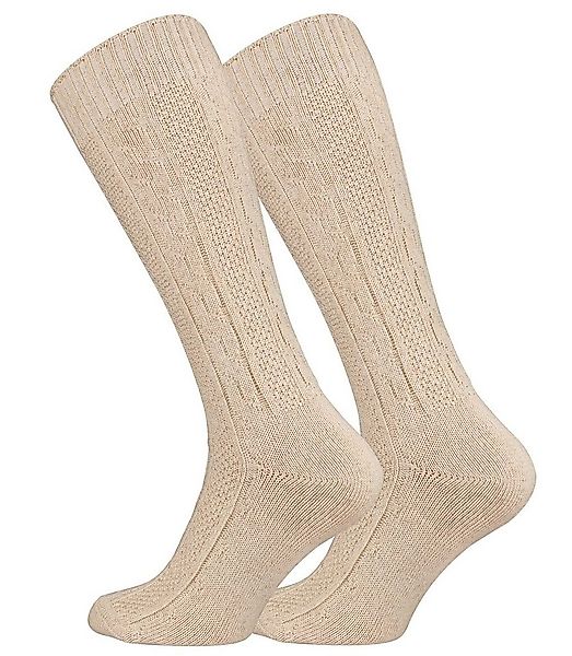 Cotton Prime® Trachtensocken Trachten-Kniestrümpfe mit Zopfmuster günstig online kaufen