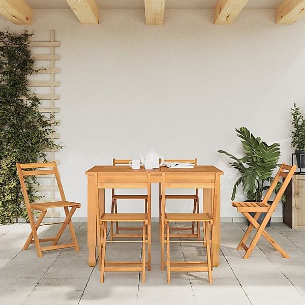 vidaXL Gartenstuhl Bistrostühle 6 Stk. Klappbar günstig online kaufen