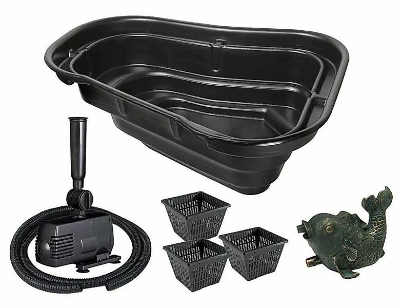 Ubbink TEICH-SET 750 Teichbecken 750L + Pumpe Schlauch Wasserspeier Pflanzk günstig online kaufen