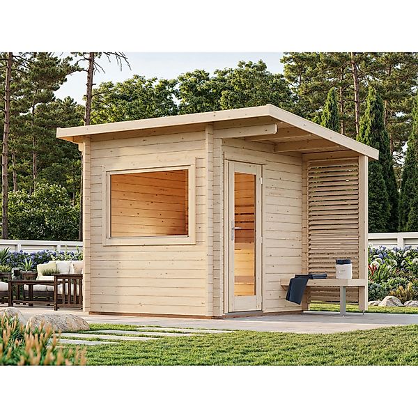 Palmako Sauna Sanna Naturbelassen 210 cm x 210 cm günstig online kaufen