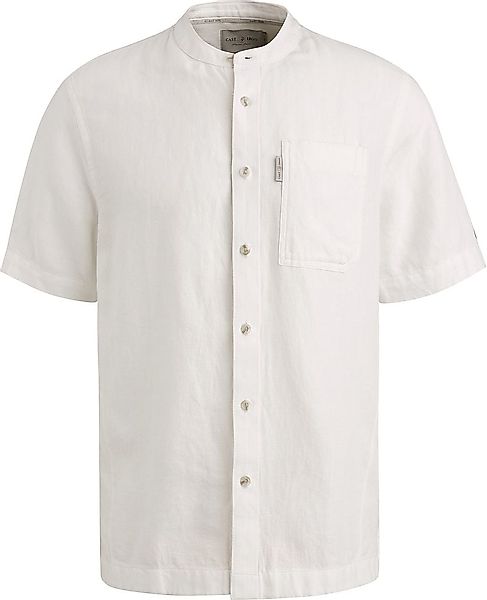 Cast Iron Kurzarm-Shirt Leinen Blend Weiß - Größe XXL günstig online kaufen