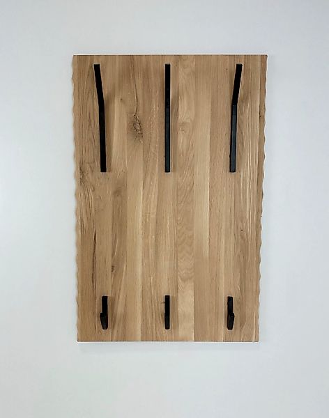 andas Garderobenpaneel "Belfort" B/T/H: 60/90/9 cm, aus Eichenholz, FSC zer günstig online kaufen
