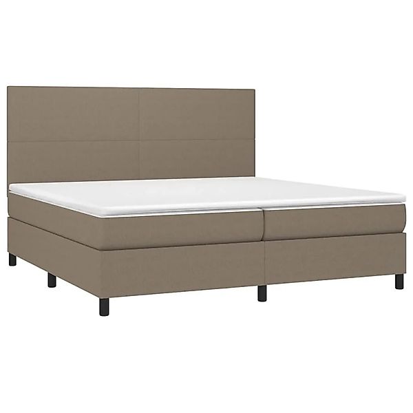 vidaXL Boxspringbett mit Matratze & LED Taupe 200x200 cm Stoff 3134745 günstig online kaufen