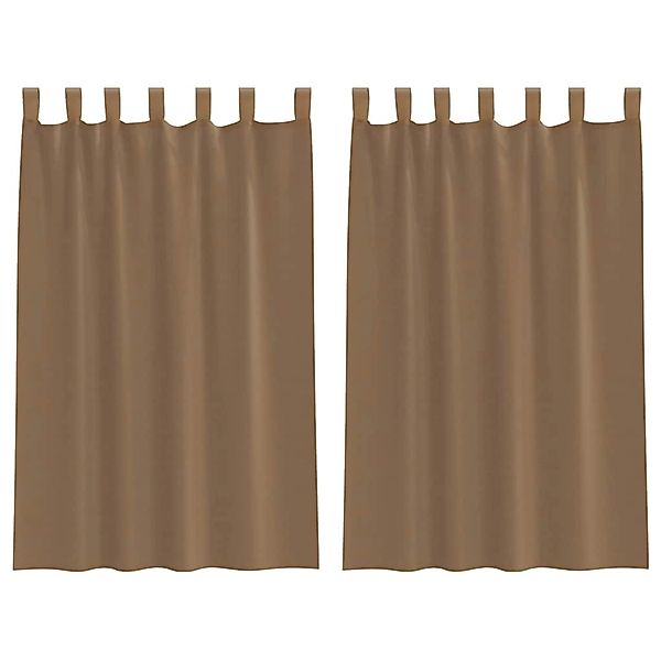 vidaXL Voile Vorhänge mit Schlaufen 2 Stk Hellbraun 140x175 cm 4102312 günstig online kaufen