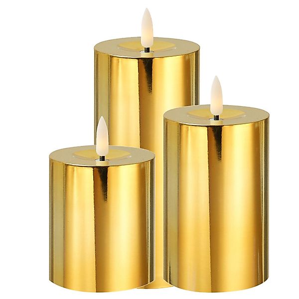 MARELIDA LED-Kerze LED Kerzenset gold glänzend günstig online kaufen