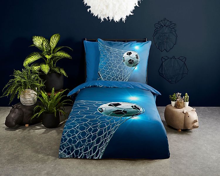 PURE luxury collection Kinderbettwäsche Fans, Microfaser, günstig online kaufen