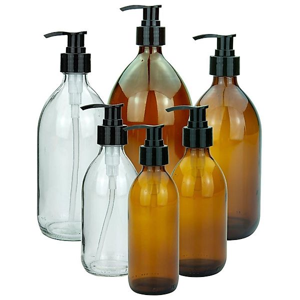 mikken Seifenspender Seifenspender 250 ml - 1000 ml aus Glas braun, klar Lo günstig online kaufen