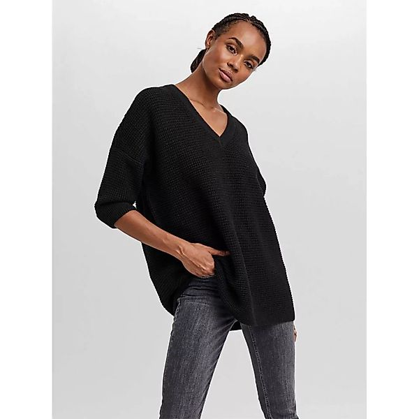 Vero Moda Leanna V-ausschnitt Sweater XL Black günstig online kaufen