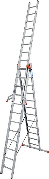 KRAUSE Vielzweckleiter "Tribilo" Alu, 3x12 Sprossen, Arbeitshöhe ca. 930 cm günstig online kaufen