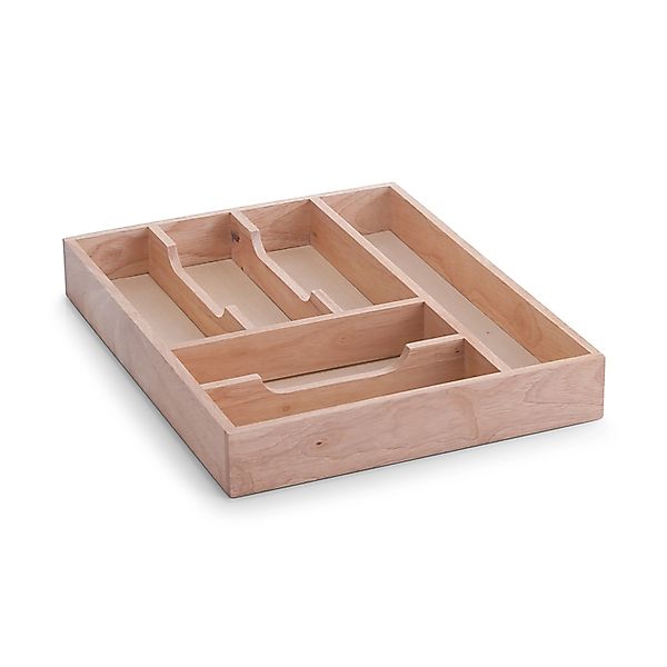Zeller Besteckkasten Gummibaum 6 cm x 43 cm x 34 cm Natur günstig online kaufen