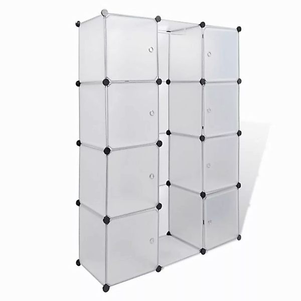 furnicato Umbauschrank Modularer Schrank mit 9 Fächern 109x36,5x143 cm Weiß günstig online kaufen